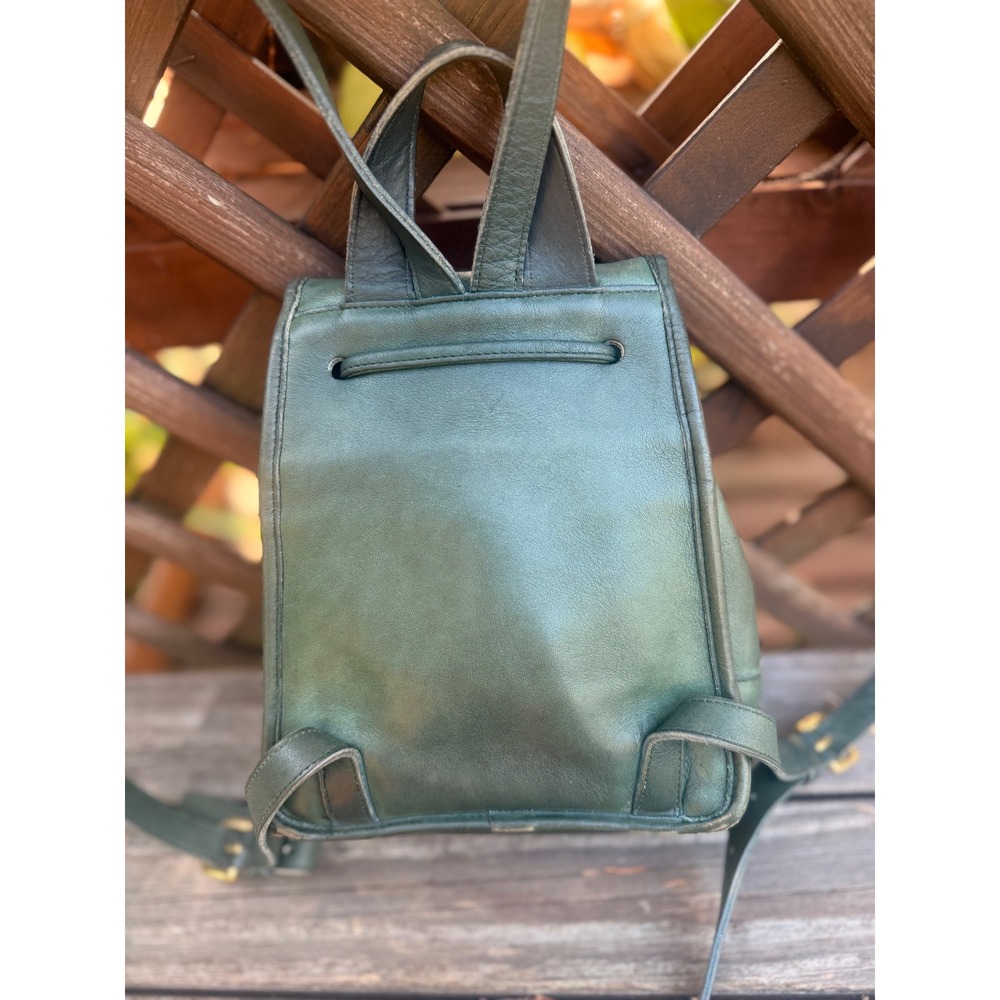 Coach Vintage Bottle Green Daypack Backpack 9960‎ Leather - Picture 5 of 10